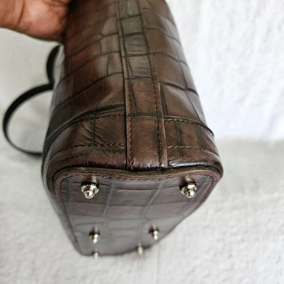 🔆50% OFF! Vintage Dooney & Bourke Croc Embossed Small Hobo Shoulder Bag - Picture 5 of 16